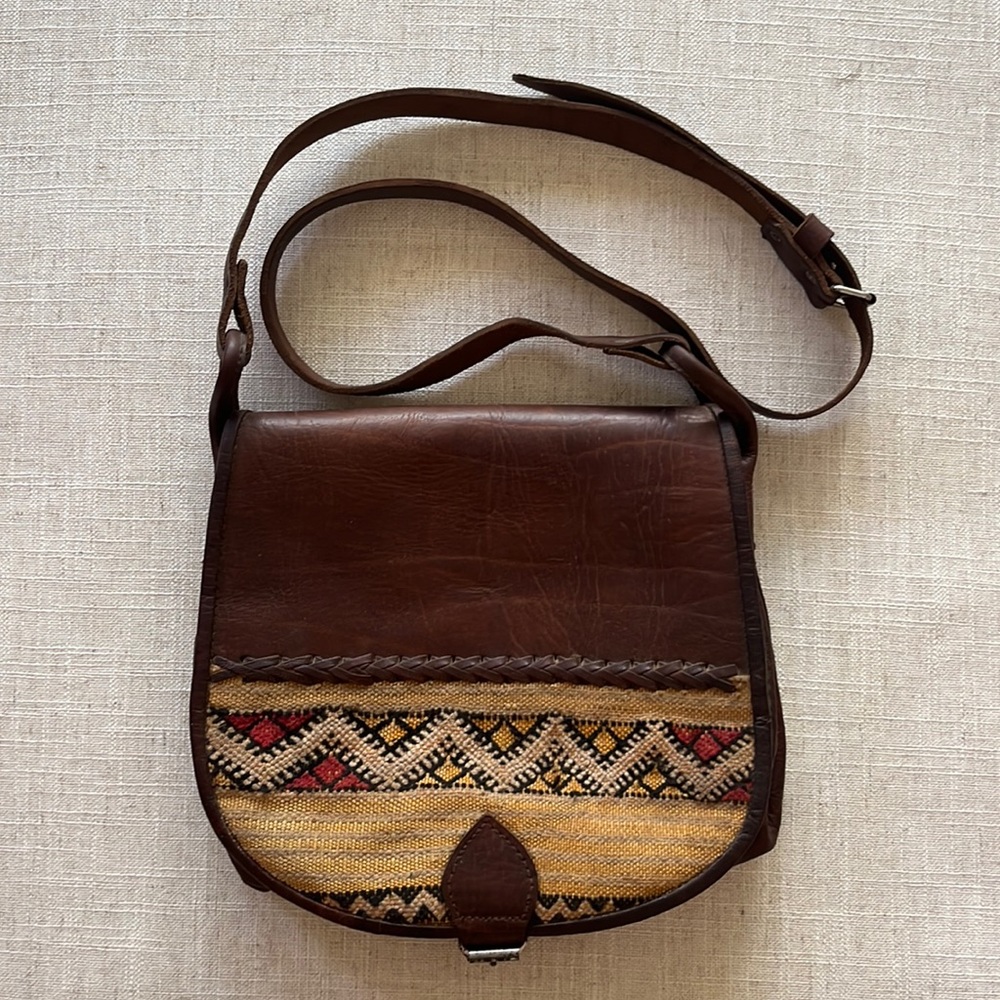Vintage Moroccan Leather Bag